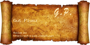 Gut Piusz névjegykártya